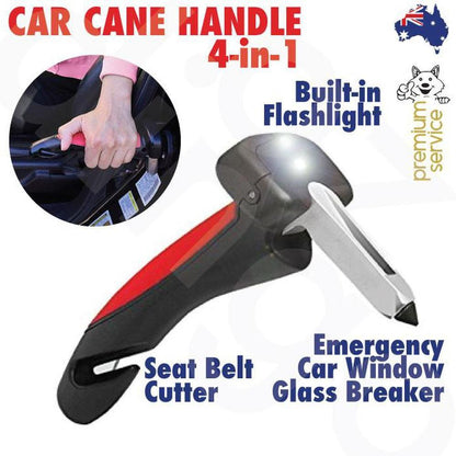 Car Cane Door Handle - Portable Elderly Standing Aid LED Flashlight